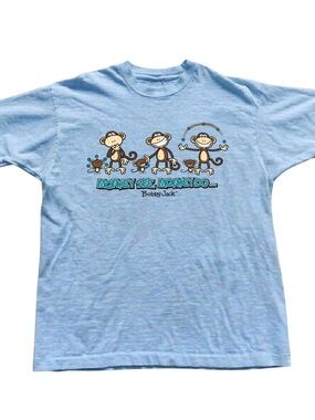 Gildan Light Blue 'Monkey See, Monkey Do' Tee